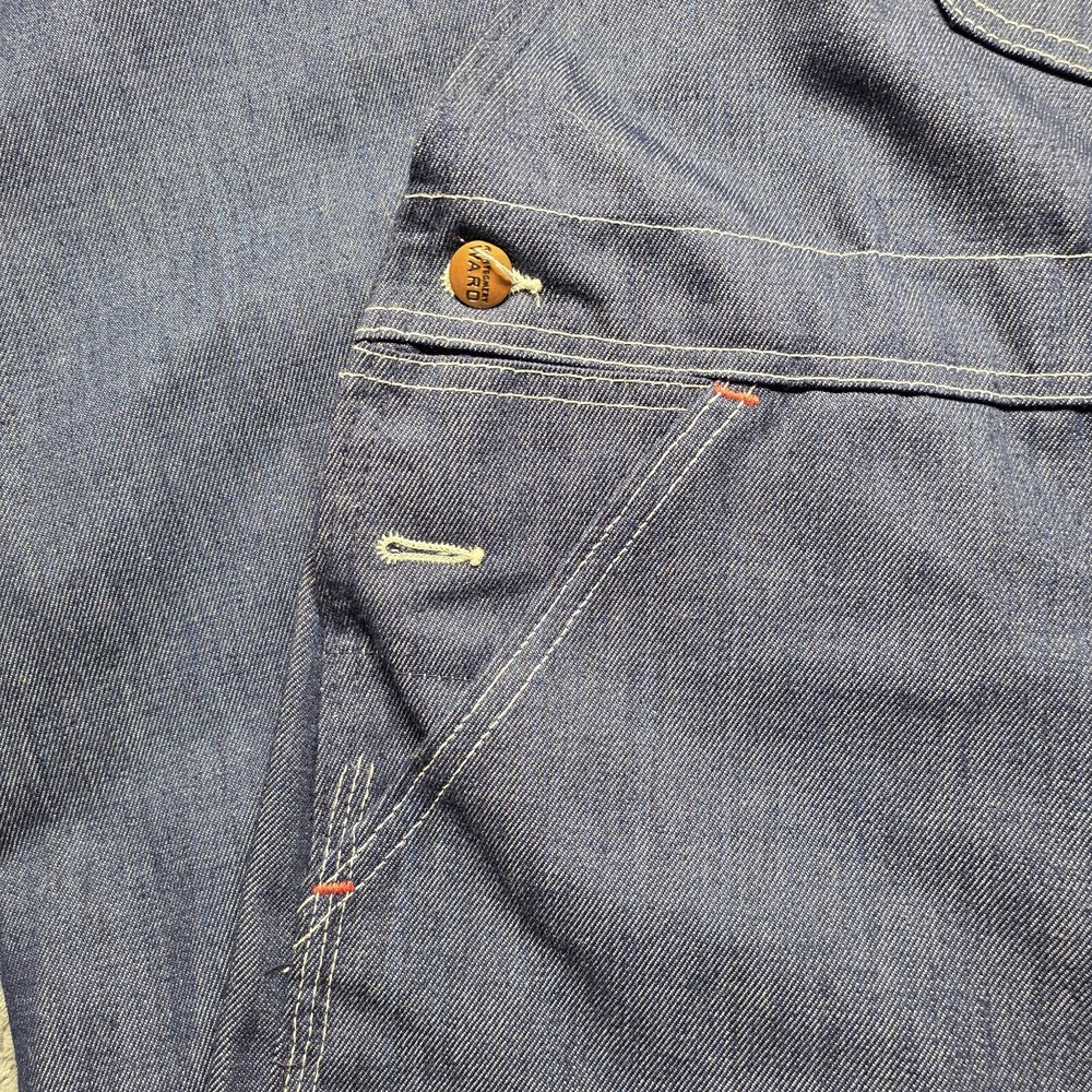 Vintage Montgomery Ward Sanforized Denim Bib Overalls Men's 42x29 Union Made USA - Picture 4 of 16